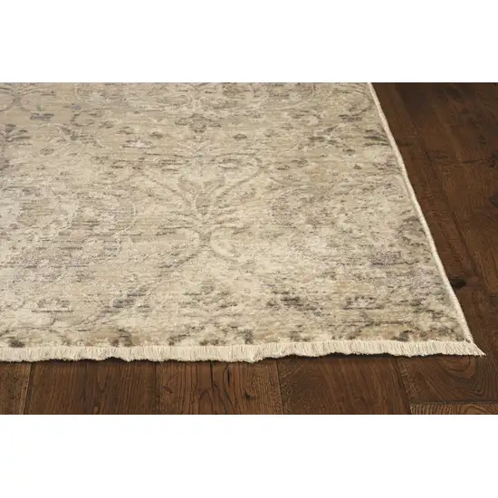 Sand or Charcoal Polypropylene Runner Rug Photo 1