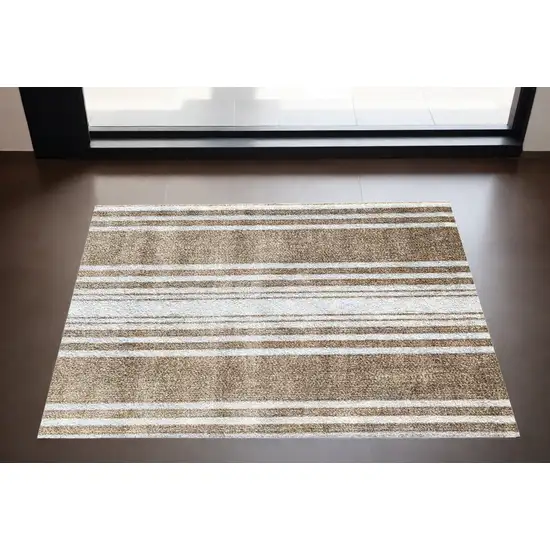 Sandy Shores Regatta Stripe Washable Floor Mat Photo 1