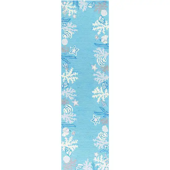 Sea Blue Costal Runner Rug Photo 2