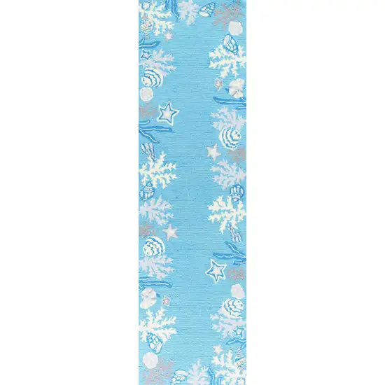 Sea Blue Costal Runner Rug Photo 1