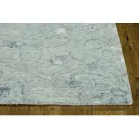 Photo of Seafoam Blue Hand Tufted Floral Indoor Area Rug