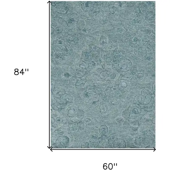 Seafoam Wool Hand Tufted Area Rug Photo 3