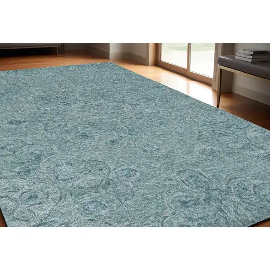 Seafoam Wool Hand Tufted Area Rug Photo 1