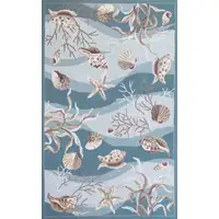 Photo of Seafoam Corals and Shells Area Rug