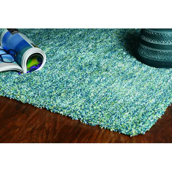 Seafoam Heather Indoor Shag Rug Photo 5