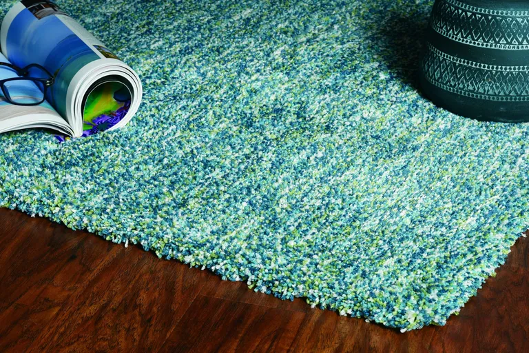 Seafoam Heather Indoor Shag Rug Photo 5