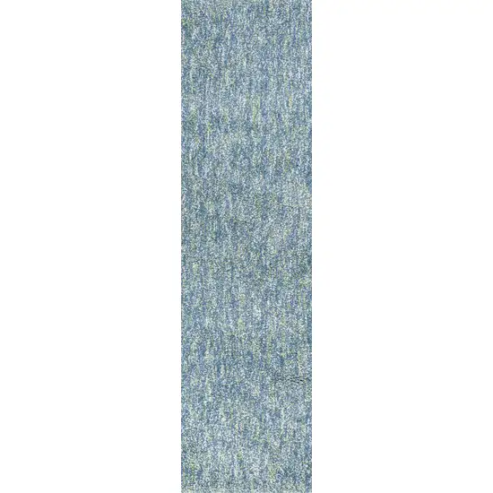 Seafoam Heather Indoor Shag Runner Rug Photo 1