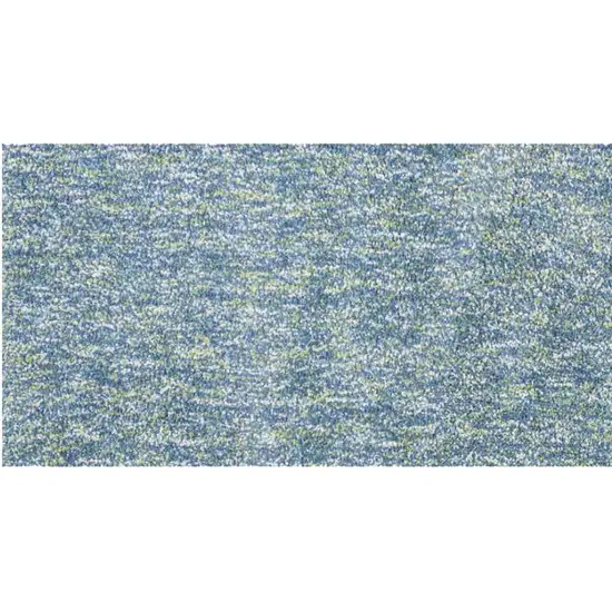 Seafoam Heather Indoor Shag Runner Rug Photo 2