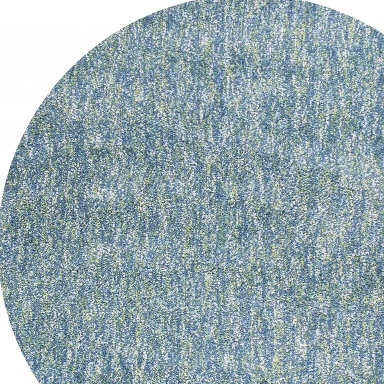 Seafoam Heather Round Indoor Shag Rug Photo 5