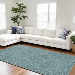 Photo of Seafoam Wool or Viscose Rug