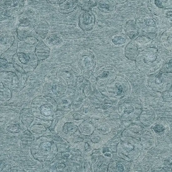 90 X 114 Seafoam Wool Or Viscose Rug Photo 4