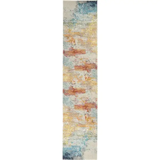 Sealife Abstract Power Loom Non Skid Runner Rug Photo 1