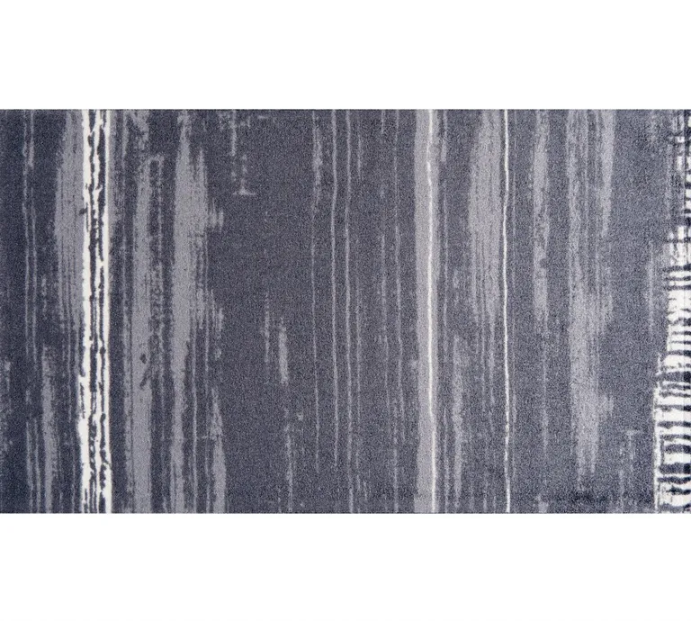 Shades of Gray Brushstokes Washable Floor Mat Photo 1