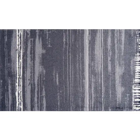 Shades of Gray Brushstokes Washable Floor Mat Photo 1