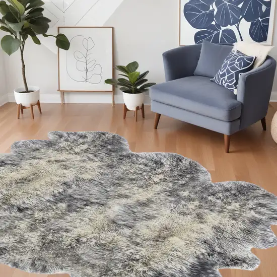 Gray Sheepskin Handmade Area Rug Photo 1