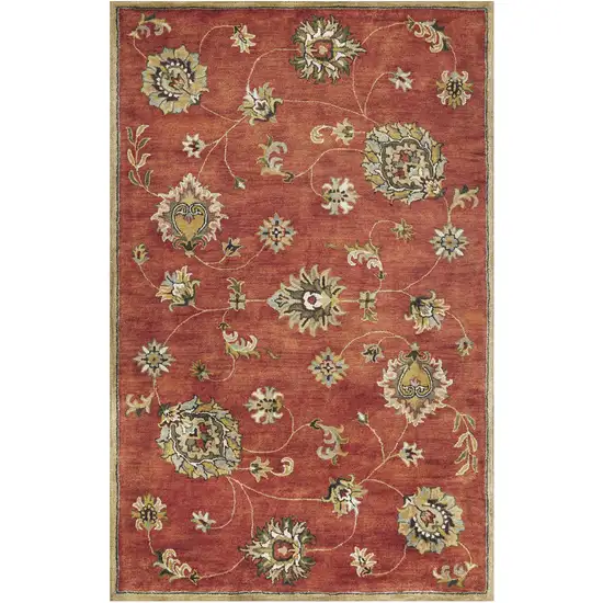 Sienna Floral Vine Wool Indoor Area Rug Photo 2