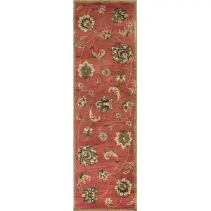 Photo of Sienna Floral Vines Wool Runner Rug