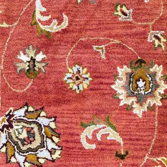 Sienna Floral Vines Wool Runner Rug Photo 3