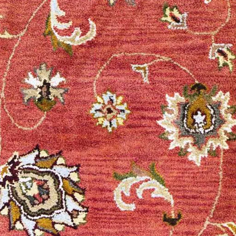 Sienna Floral Vines Wool Runner Rug Photo 3