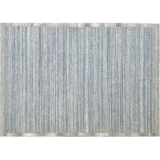 Silver Abstract Hand Tufted Non Skid Area Rug Photo 8