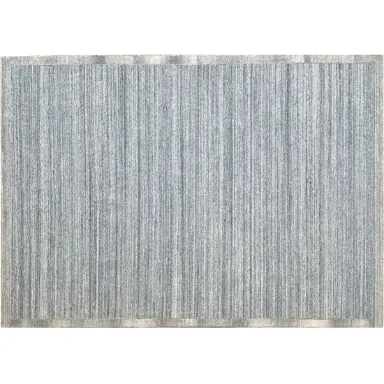 Silver Abstract Hand Tufted Non Skid Area Rug Photo 2