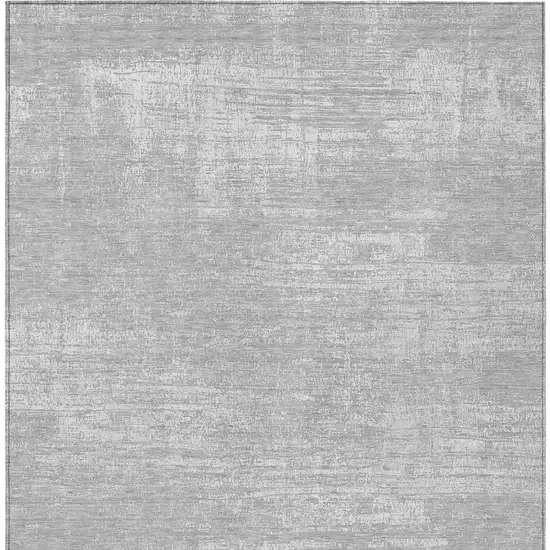 Silver And Gray Abstract Washable Indoor Outdoor Area Rug Photo 7