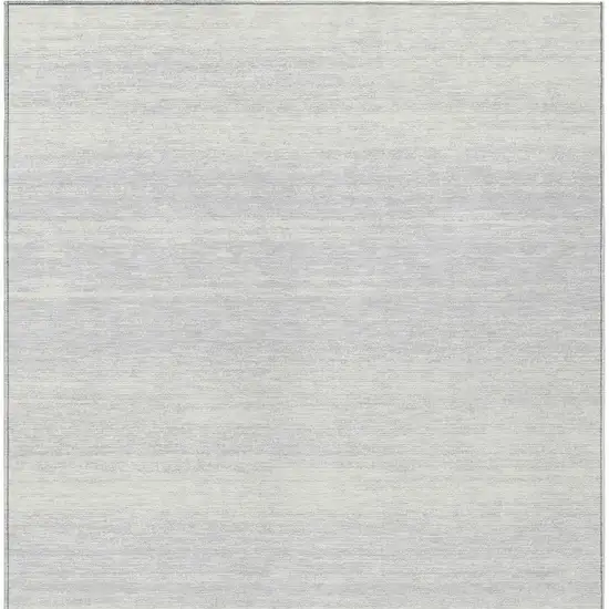 Silver And Gray Striped Washable Indoor Outdoor Area Rug Photo 6