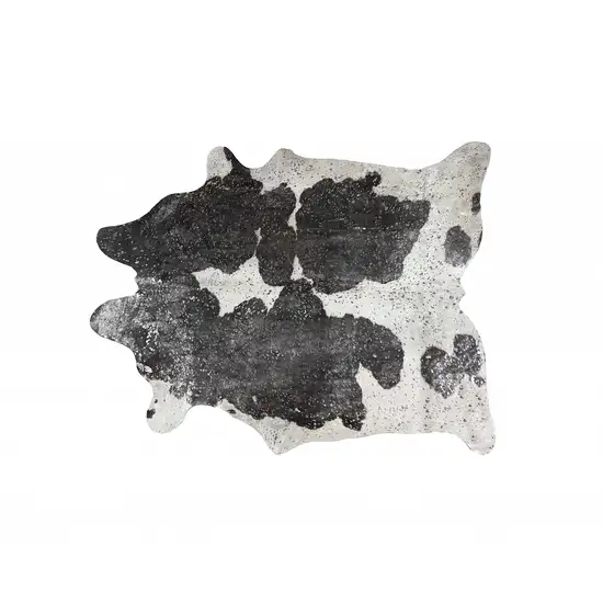 Silver Black & White Cowhide  Rug Photo 1