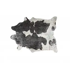 Photo of Silver Black & White Cowhide  Rug