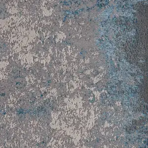 Photo of Silver Blue Machine Woven Abstract Smudge Indoor Area Rug