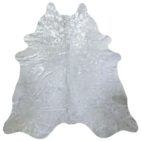 Silver Devore Brindled Cowhide Rug Photo 1