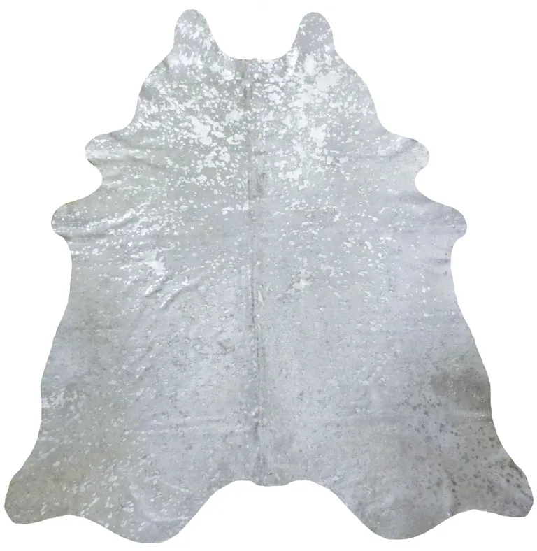 Silver Devore Brindled Cowhide Rug Photo 1