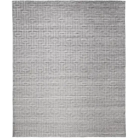 Silver Floral Hand Woven Area Rug Photo 1