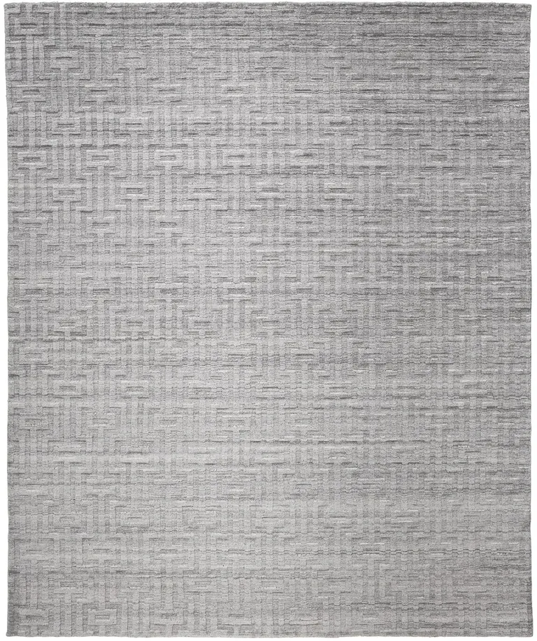 Silver Floral Hand Woven Area Rug Photo 1