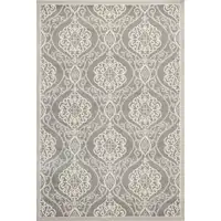 Photo of Silver Geometric Mosaic UV Treated Indoor Area Rug