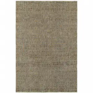 Photo of Silver Gold Rust And Blue Green Geometric Power Loom Stain Resistant Area Rug