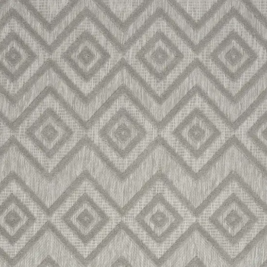 Silver Grey Argyle Indoor Outdoor Area Rug Photo 3