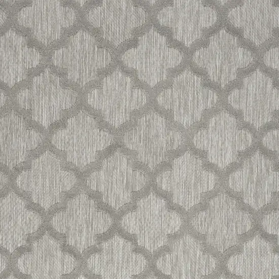 Silver Grey Ikat Indoor Outdoor Area Rug Photo 3