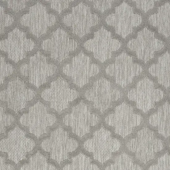 Silver Grey Ikat Indoor Outdoor Area Rug Photo 3