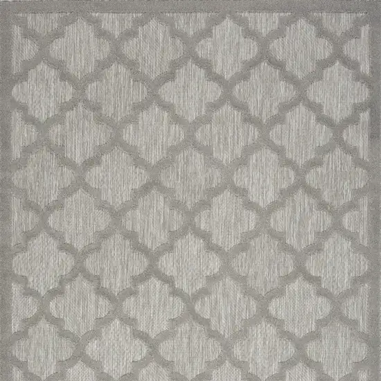 Silver Grey Ikat Indoor Outdoor Area Rug Photo 4