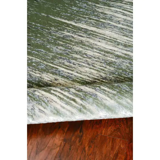 Silver Grey Machine Woven Abstract Brushstroke Indoor Area Rug Photo 4