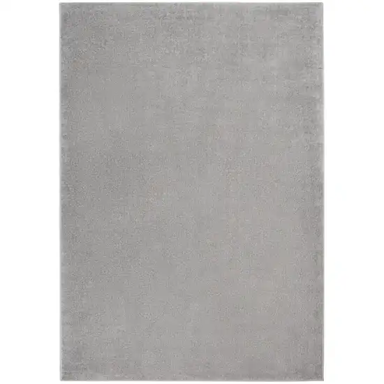 Silver Grey Non Skid Indoor Outdoor Area Rug Photo 1