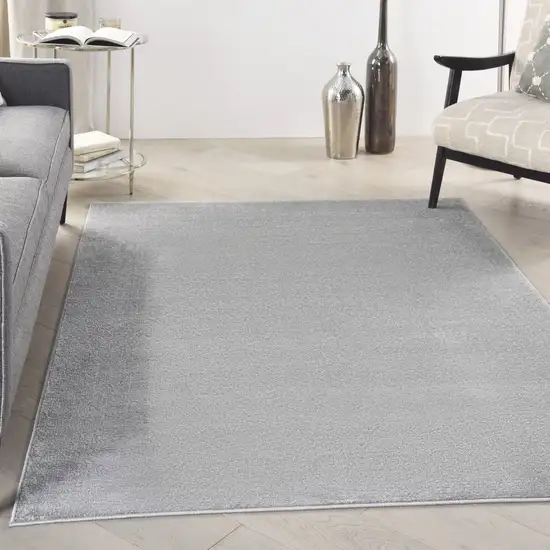 Silver Grey Non Skid Indoor Outdoor Area Rug Photo 6