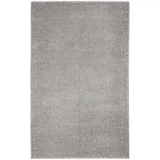 Silver Grey Non Skid Indoor Outdoor Area Rug Photo 1