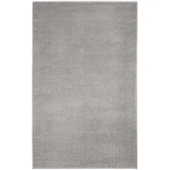 Silver Grey Non Skid Indoor Outdoor Area Rug Photo 2