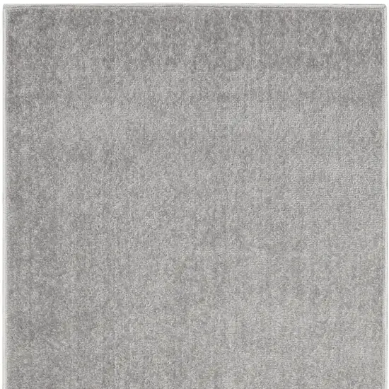 Silver Grey Non Skid Indoor Outdoor Runner Rug Photo 4