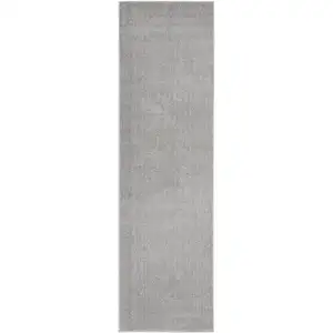 Photo of Silver Grey Non Skid Indoor Outdoor Runner Rug