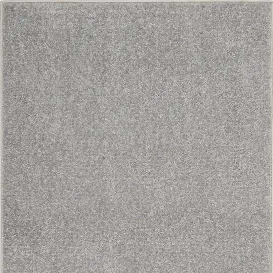 Silver Grey Non Skid Indoor Outdoor Runner Rug Photo 4