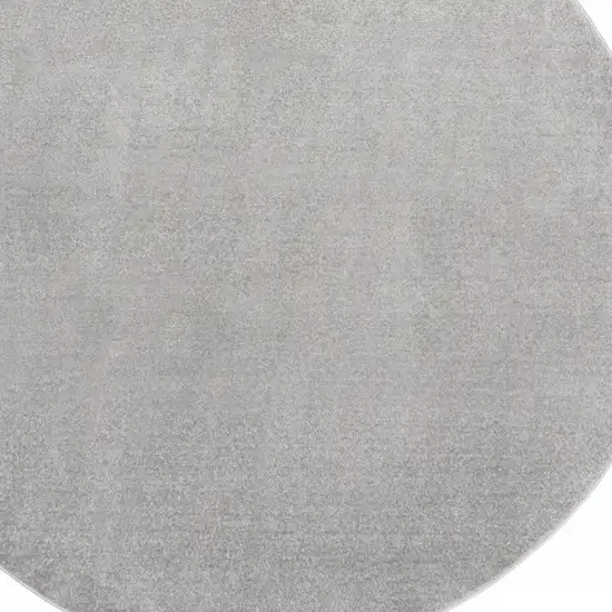 Silver Grey Round Non Skid Indoor Outdoor Area Rug Photo 3