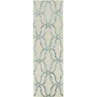 Photo of Silver Ivory Hand Tufted Vermicular Indoor Area Rug